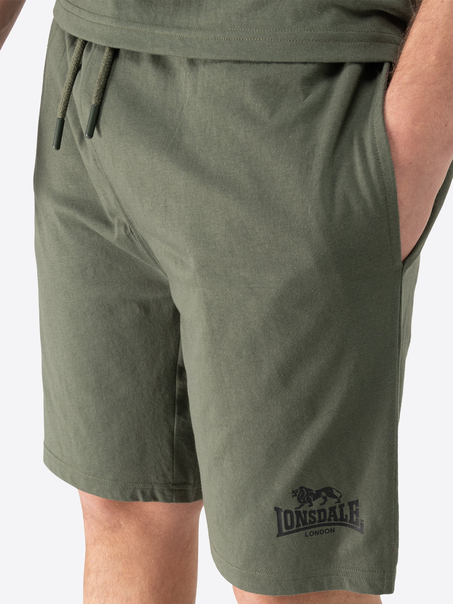 Lonsdale 117434 Allanton Kurzer Trainingsanzug Schwarz Olive