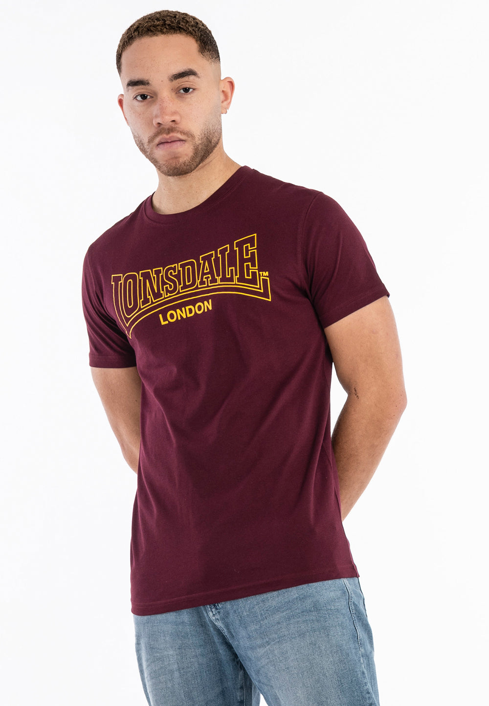 Lonsdale 117435 Beanley Dreierpack T-Shirt - Schwarz/Navy/Oxblood