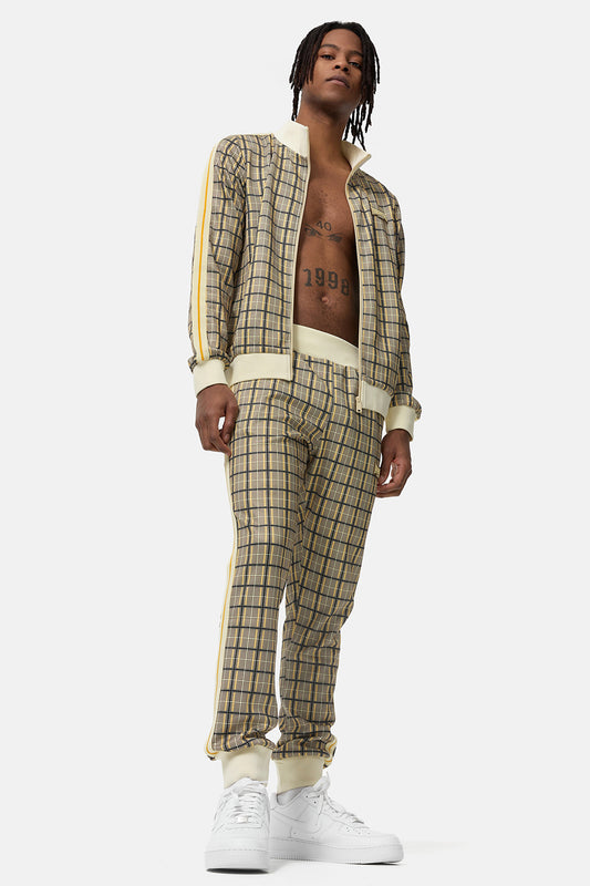 Lonsdale 117442 Seabrook Jogginganzug Gelb Braun Ecru