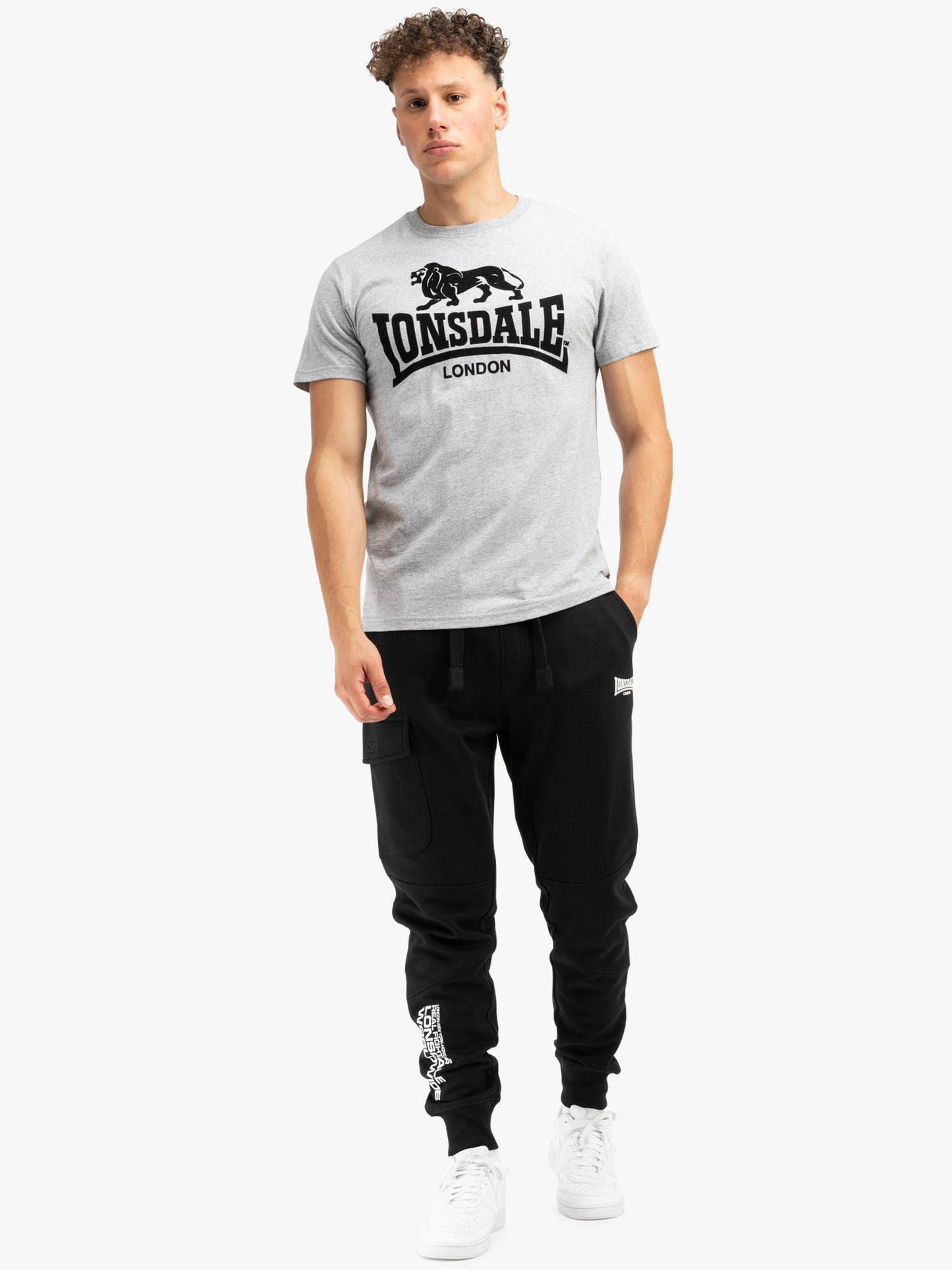 Lonsdale 117444 Tullig T-Shirt - Marl Grey