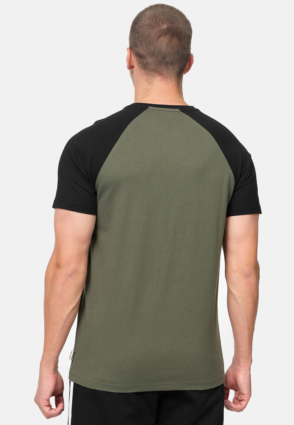 Lonsdale Herren T-Shirt oliv/schwarz mit Logo und Union Jack