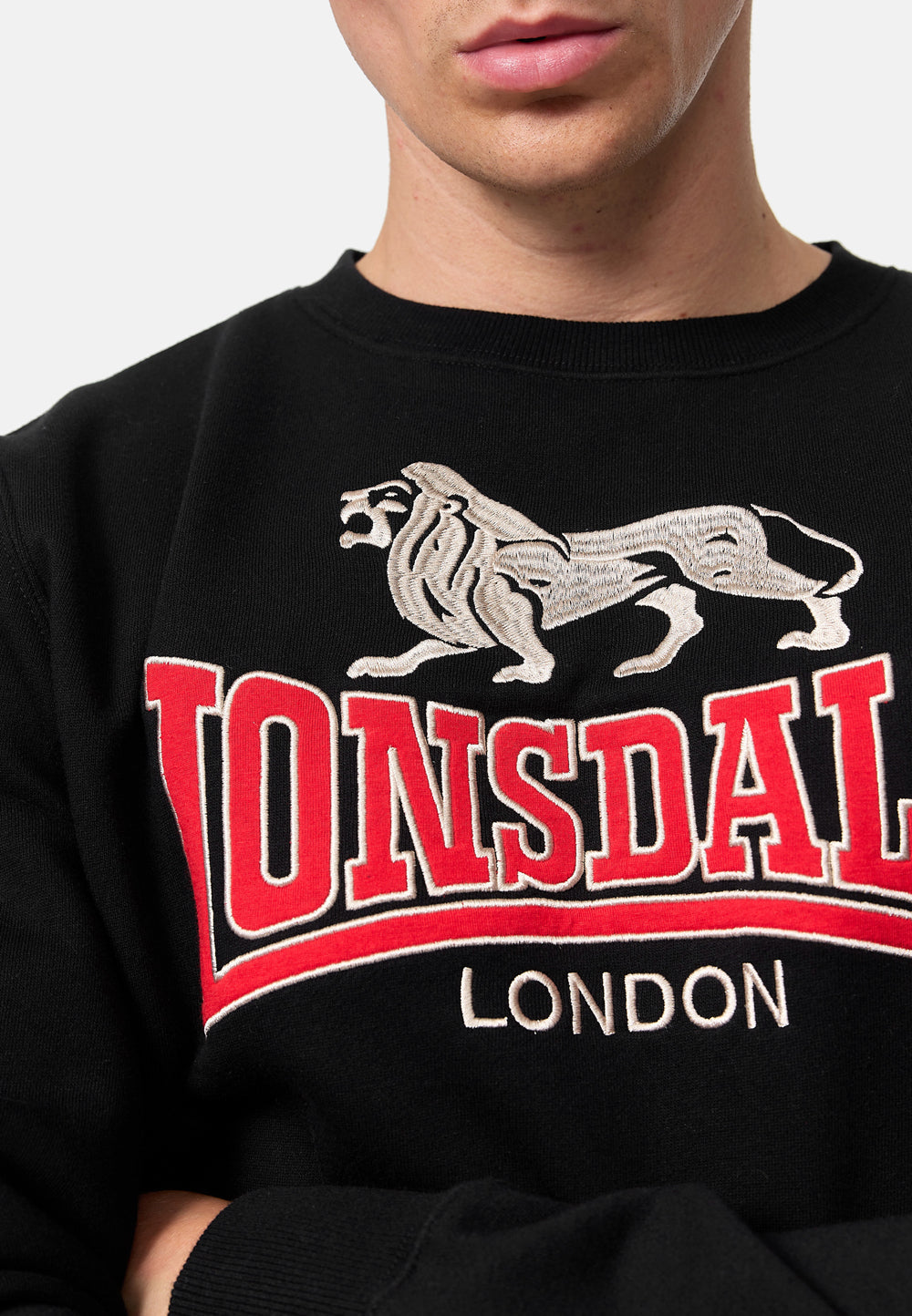 Lonsdale 117463 Lawins Sweatshirt Schwarz