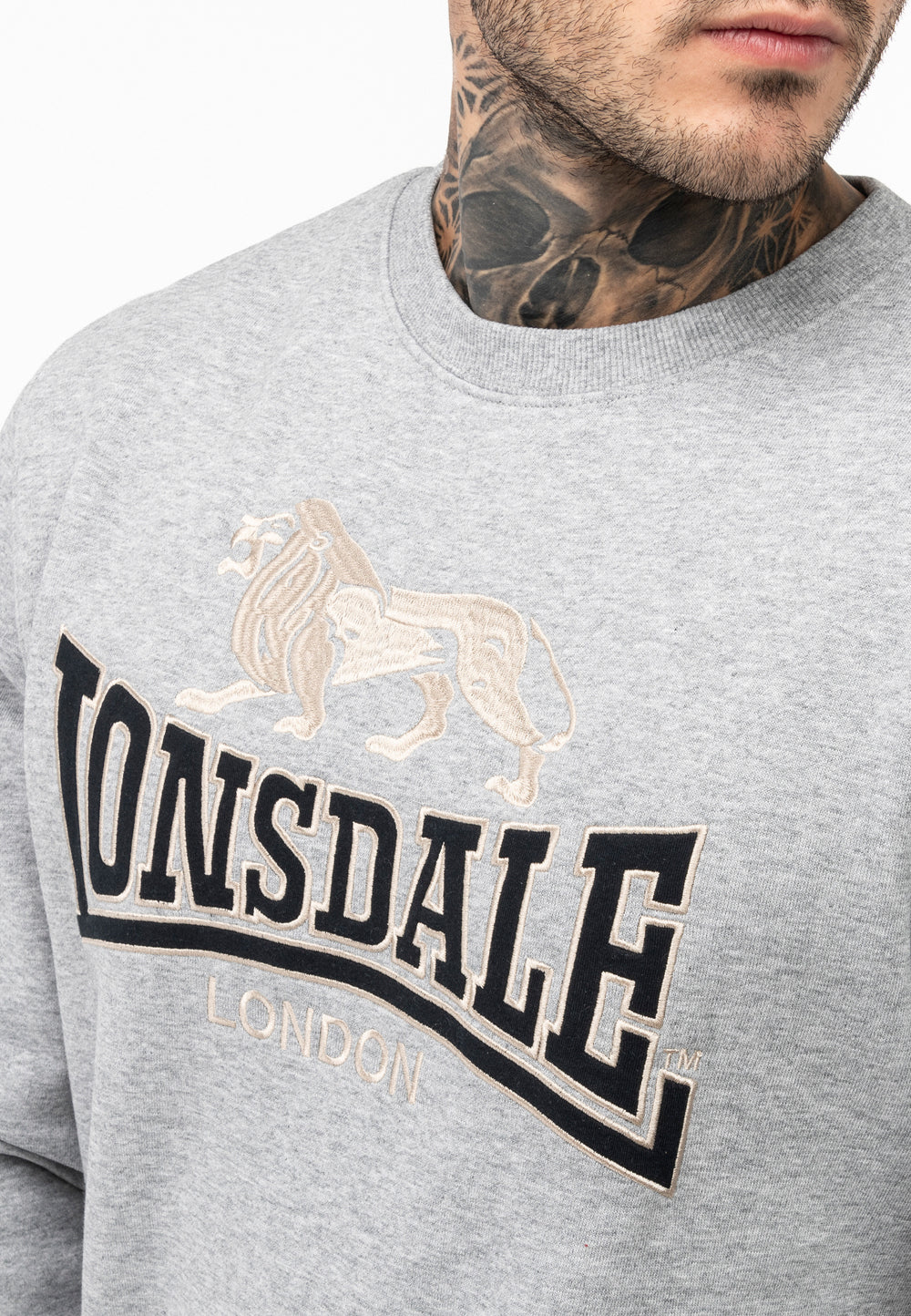 Lonsdale 117463 Lawins Sweatshirt Marl Grey