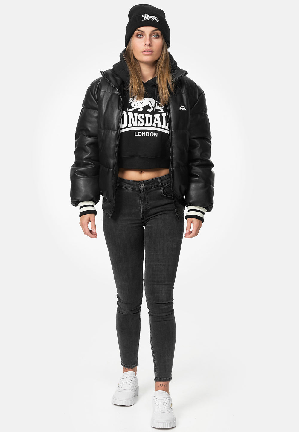 Lonsdale 117510 Ladies Hybreasal Jacke Schwarz