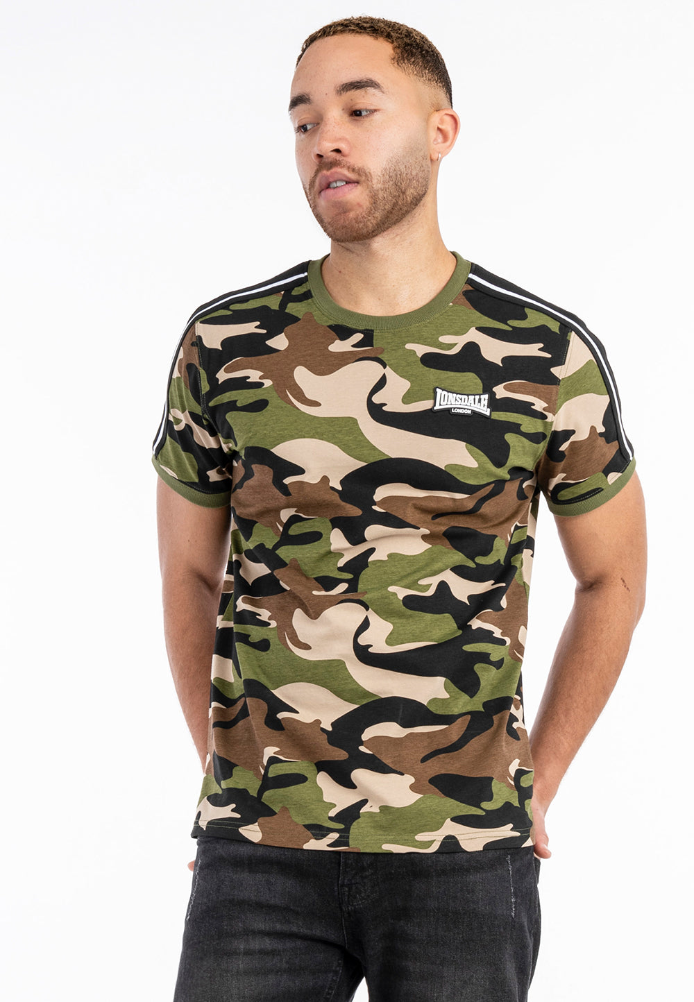 Lonsdale 117250 Gunnista T-Shirt Camo Woodland