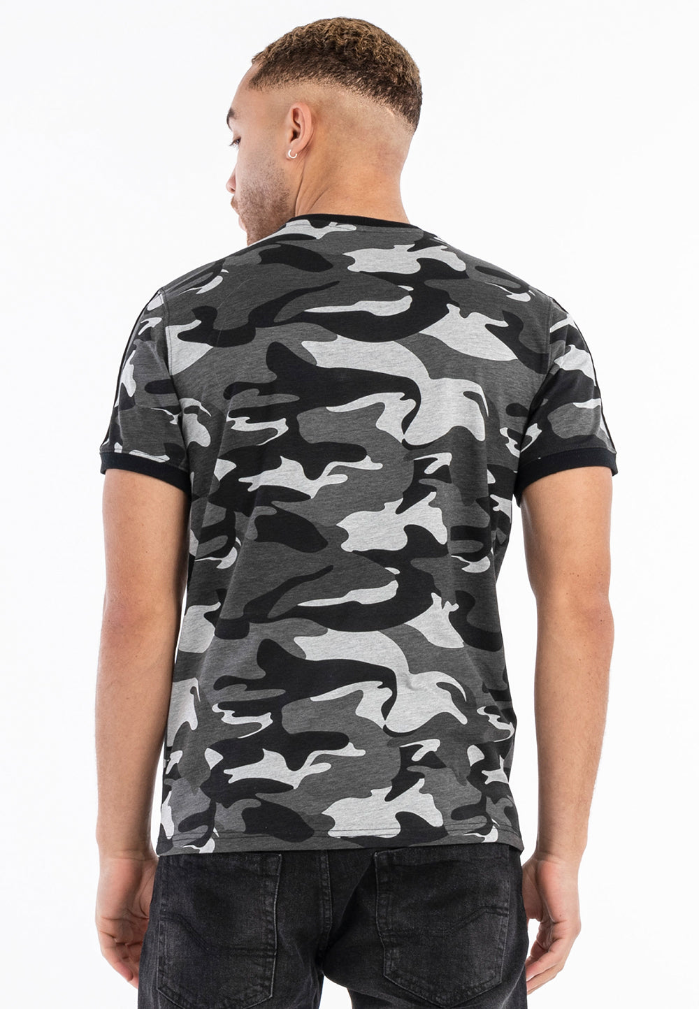Lonsdale 117520 Gunnista T-Shirt - Camo Grau