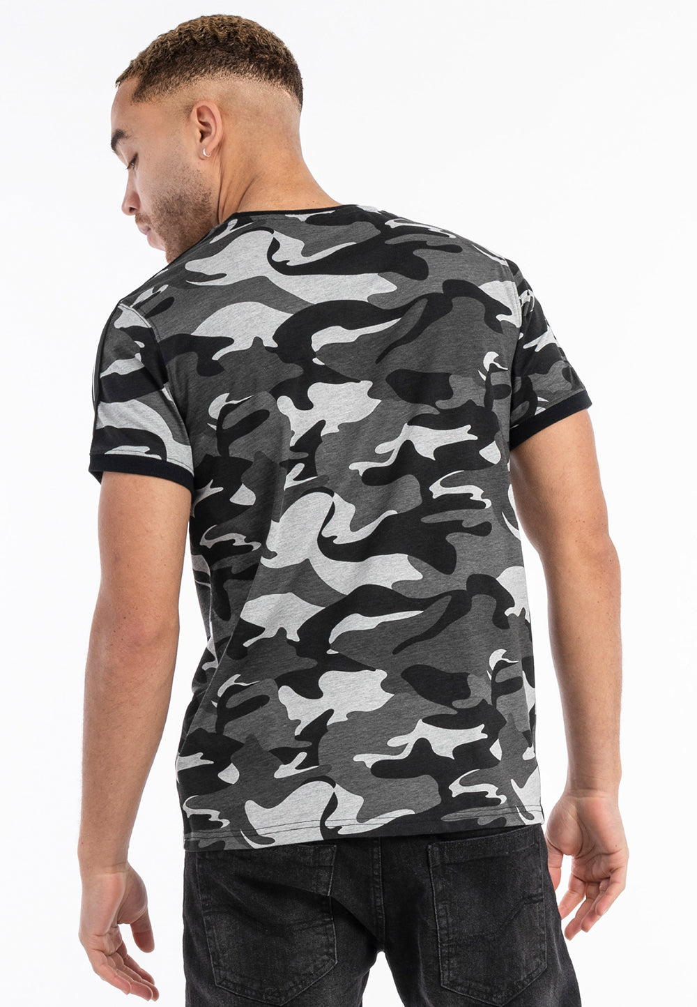 Lonsdale 117521 Gregneash T-Shirt - Camo Grau
