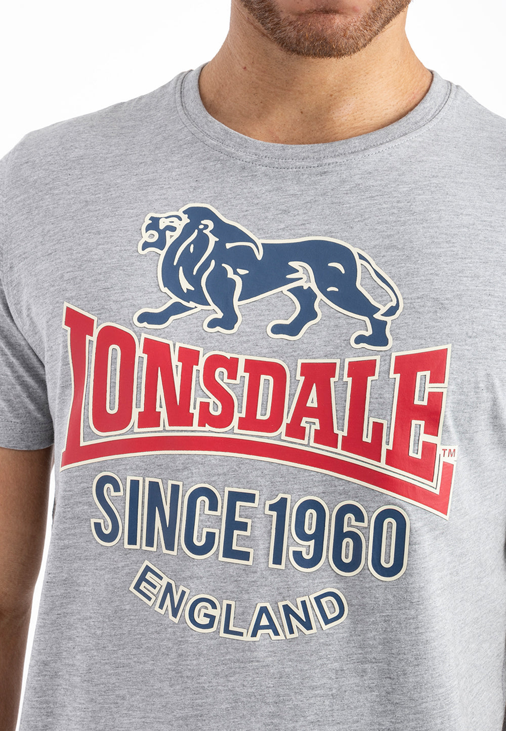 Lonsdale 117525 Gonfirth T-Shirt - Marl Grey