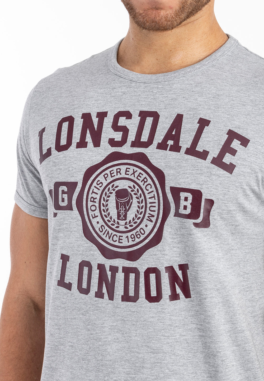 Lonsdale 117529 Murrister T-Shirt - Marl Grey