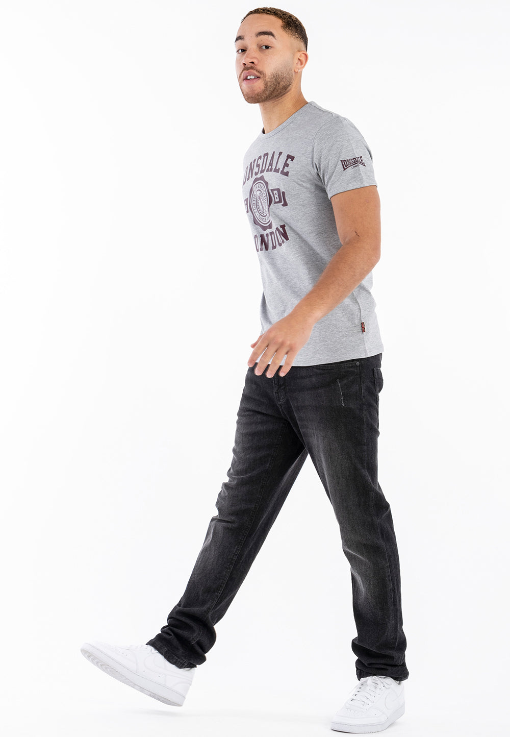 Lonsdale 117529 Murrister T-Shirt - Marl Grey