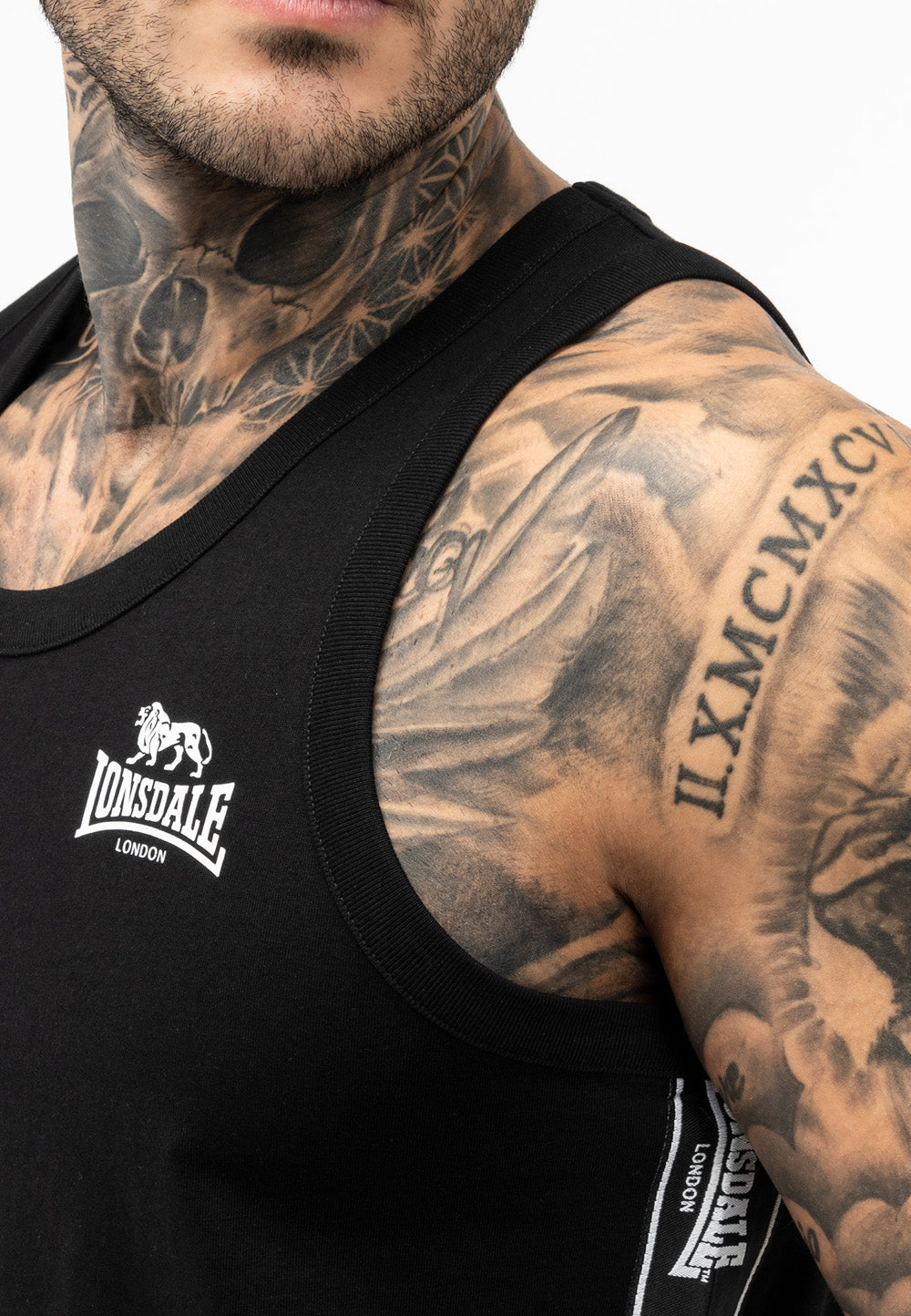 Lonsdale 117532 Clousta Singlet - Schwarz