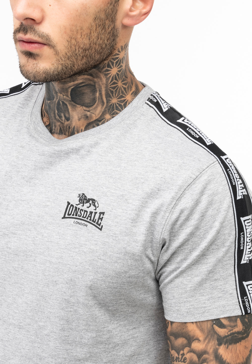 Lonsdale 117533 Brindister T-Shirt Marl Grey