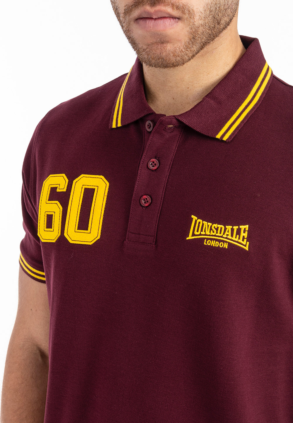 Lonsdale 117545 Hellister Poloshirt - Oxblood