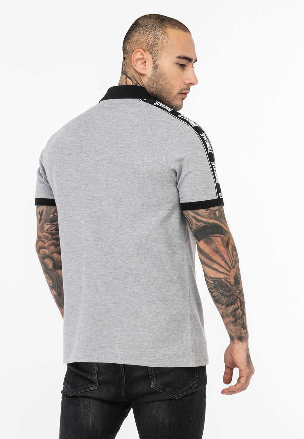 Lonsdale 117546 Setter Poloshirt - Marl Grey