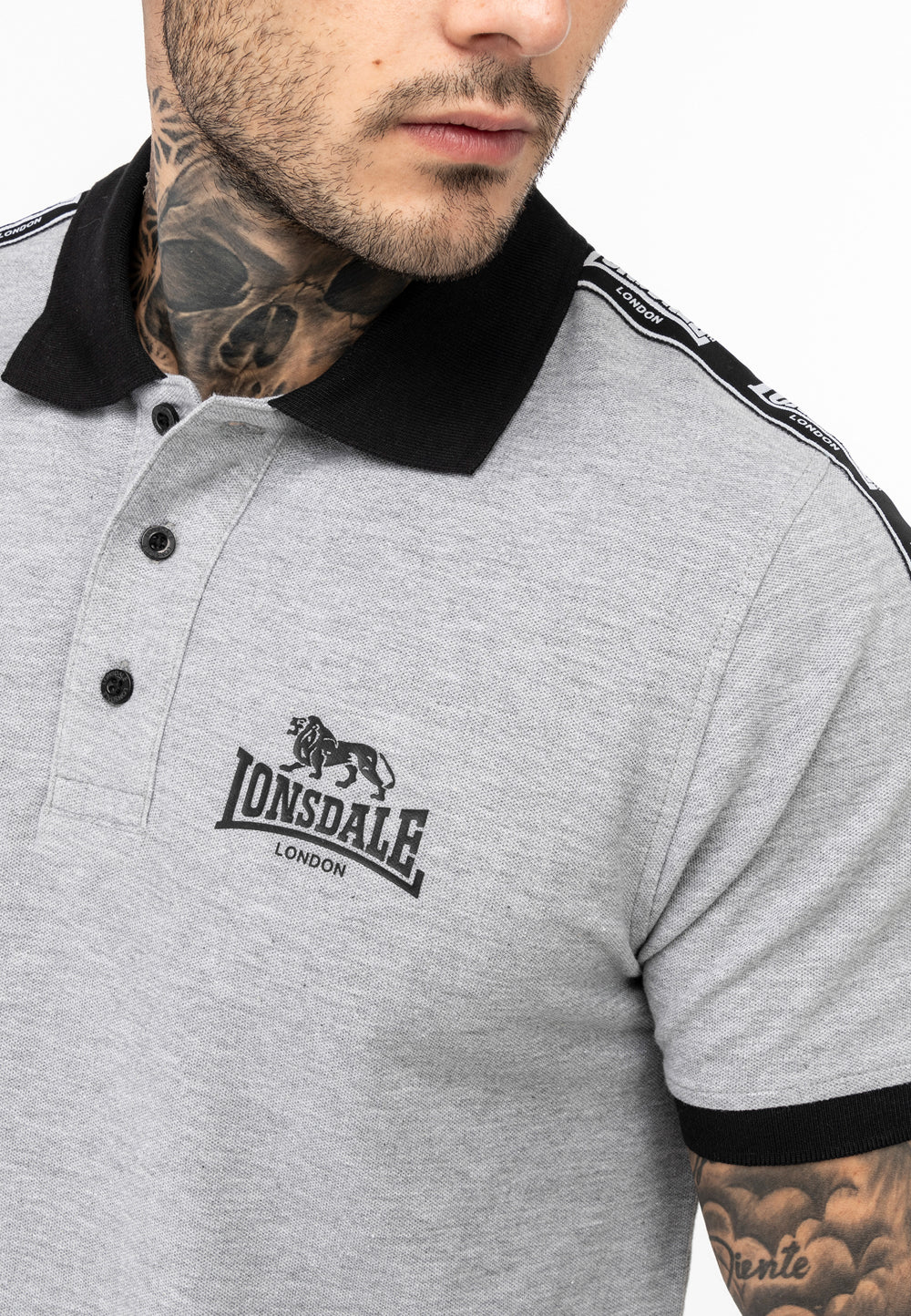 Lonsdale 117546 Setter Poloshirt - Marl Grey