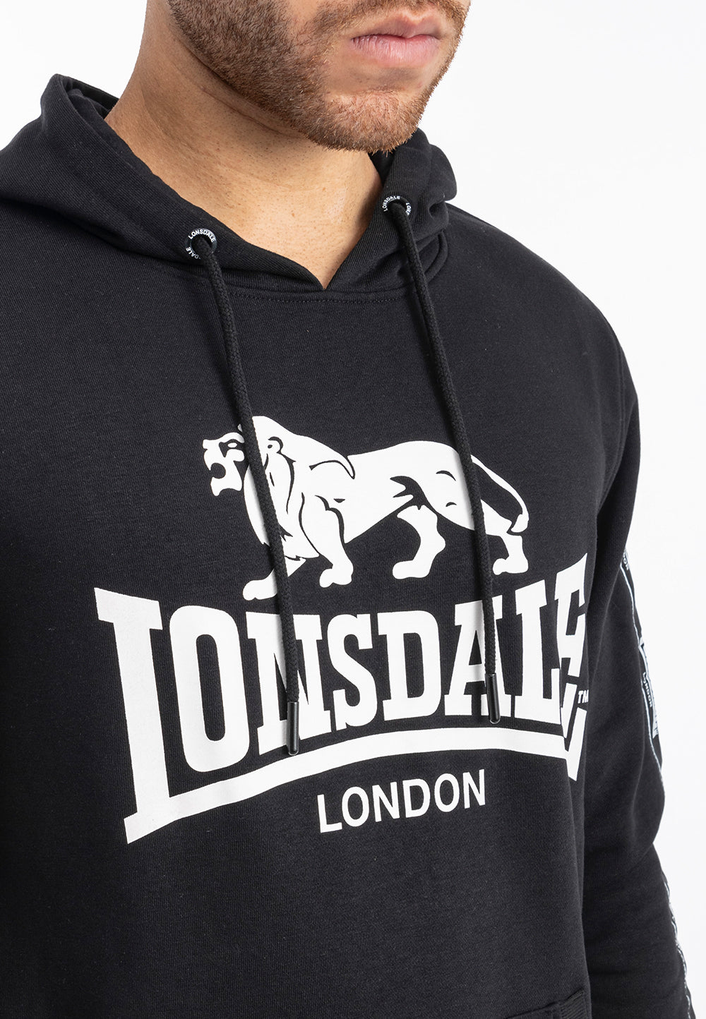 Lonsdale 117553 Scousburgh Kapuzenpullover Schwarz