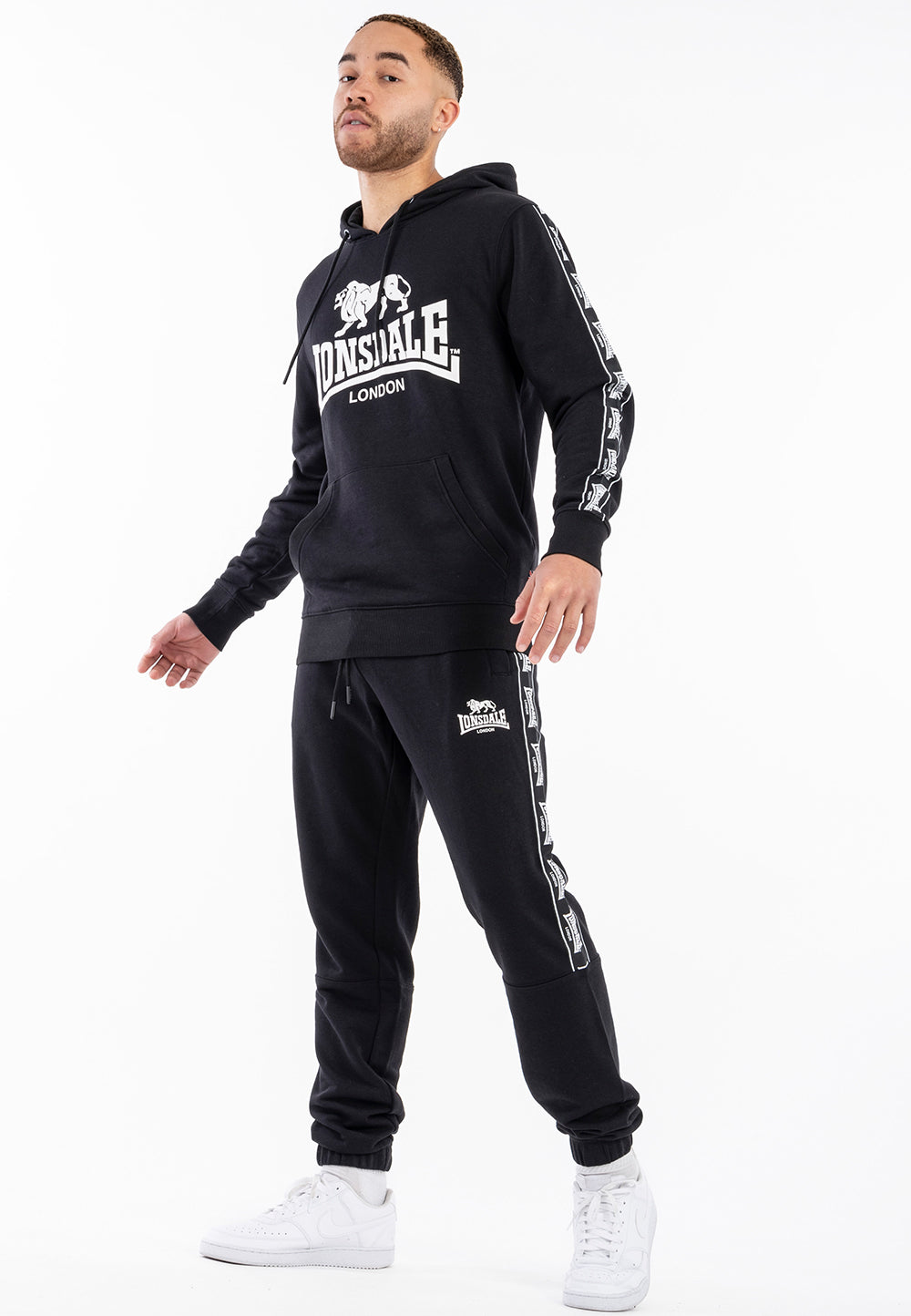 Lonsdale 117553 Scousburgh Kapuzenpullover Schwarz