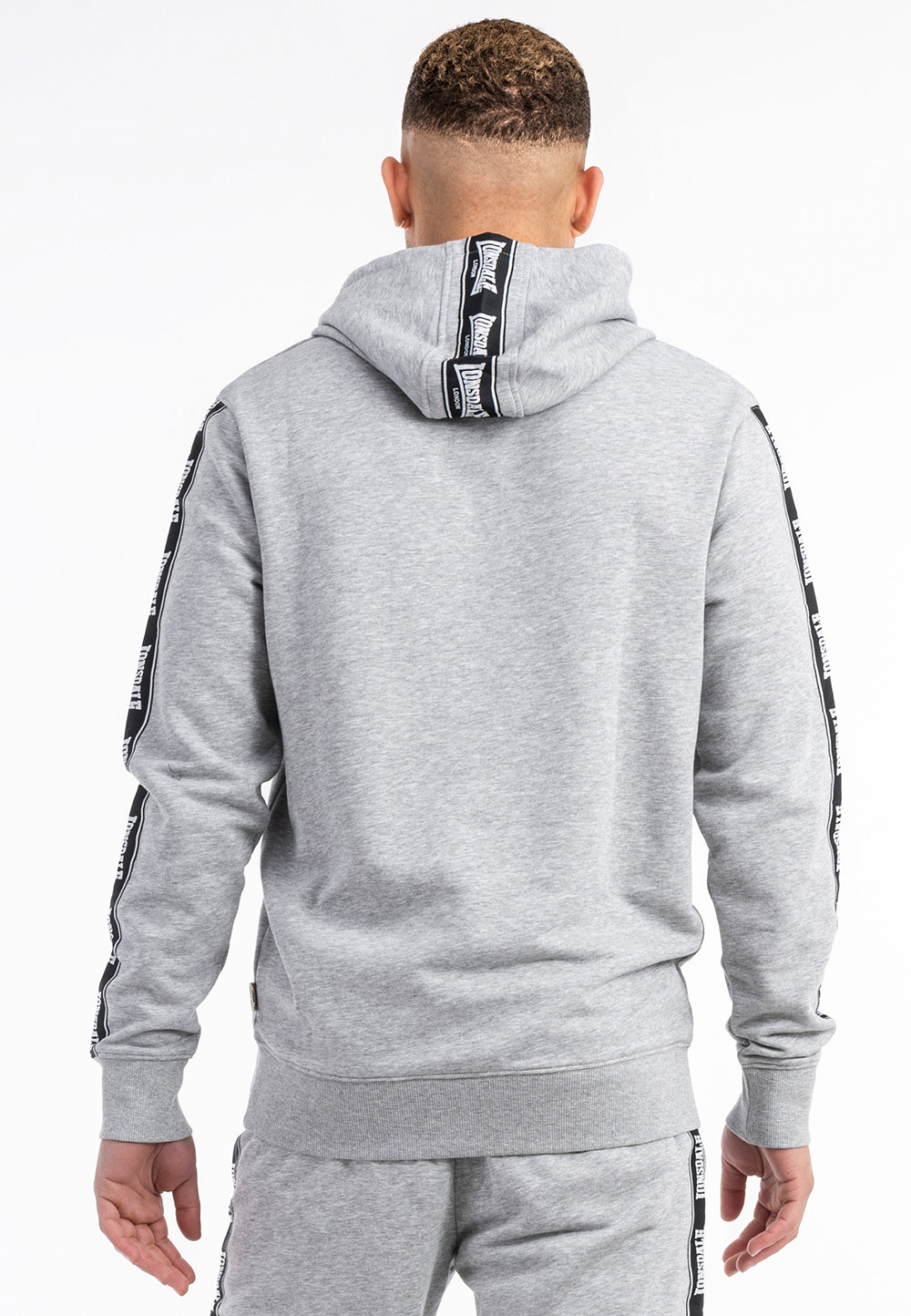 Lonsdale 117553 Scousburgh Kapuzenpullover Marl Grey
