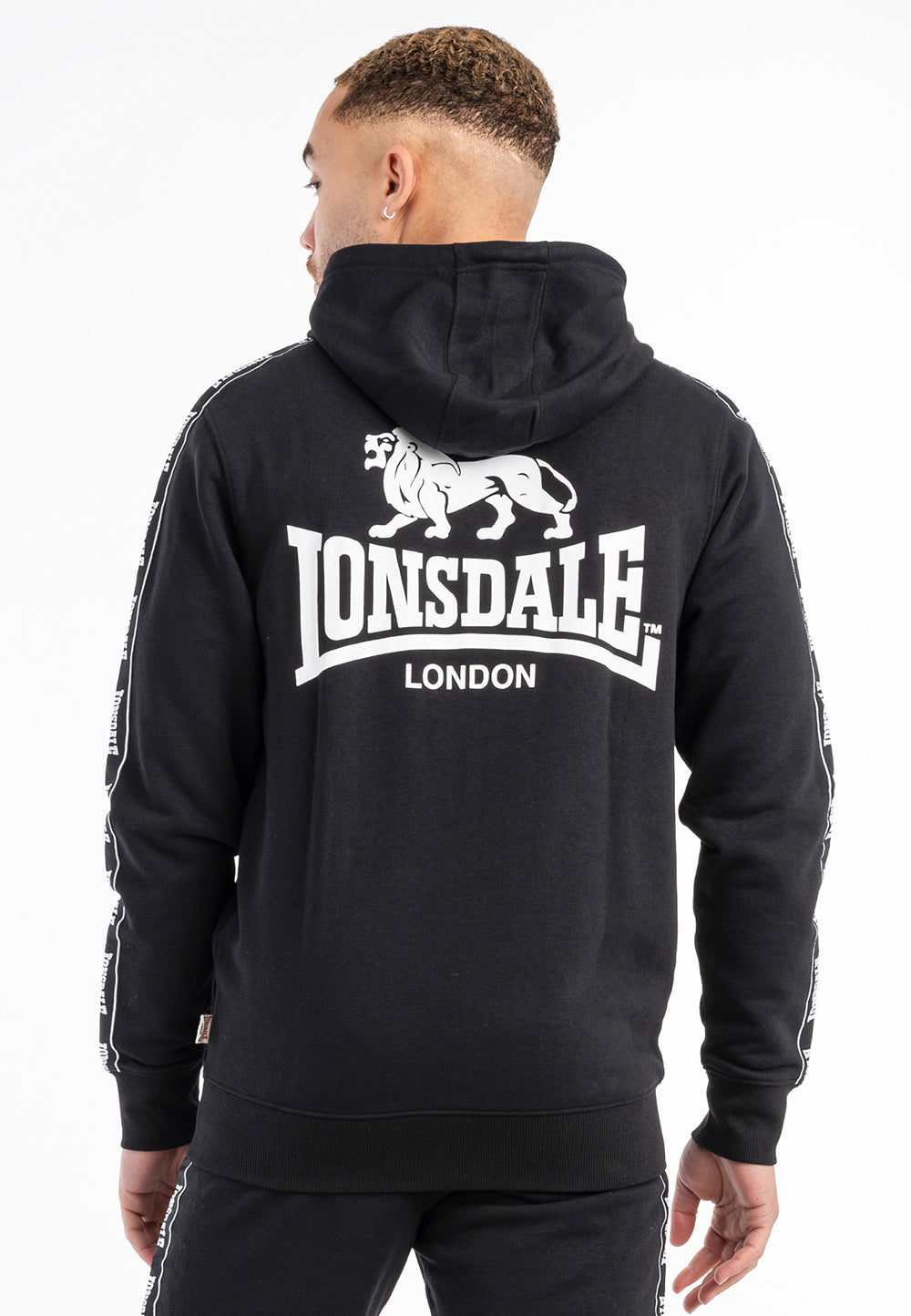 Lonsdale 117558 Bigton Kapuzensweatjacke Schwarz