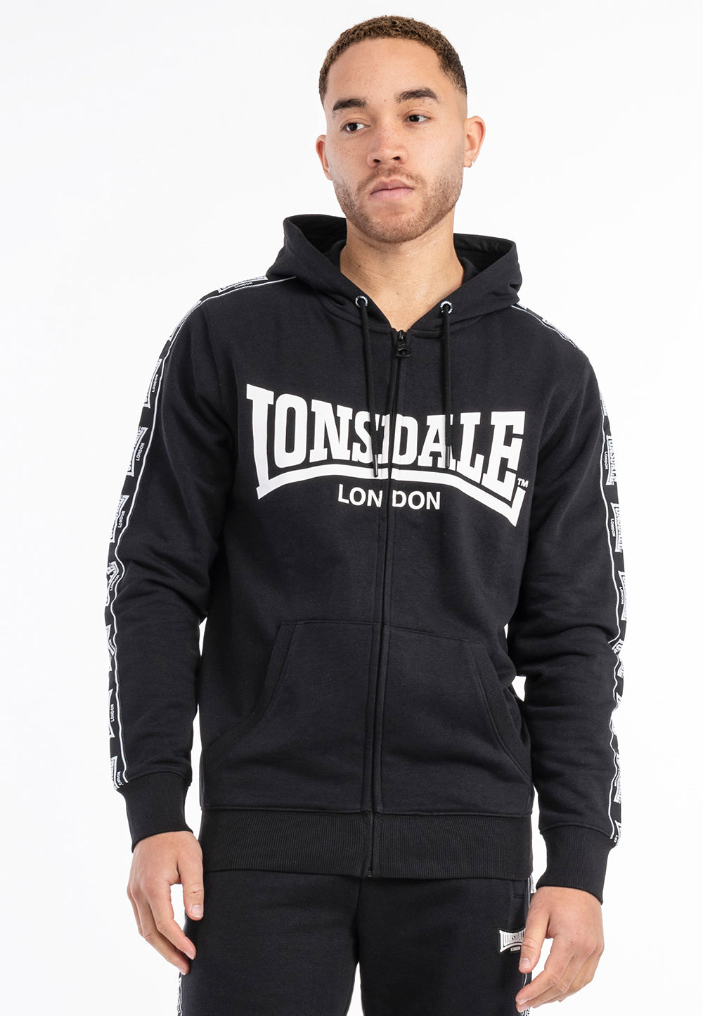 Lonsdale 117558 Bigton Kapuzensweatjacke Schwarz