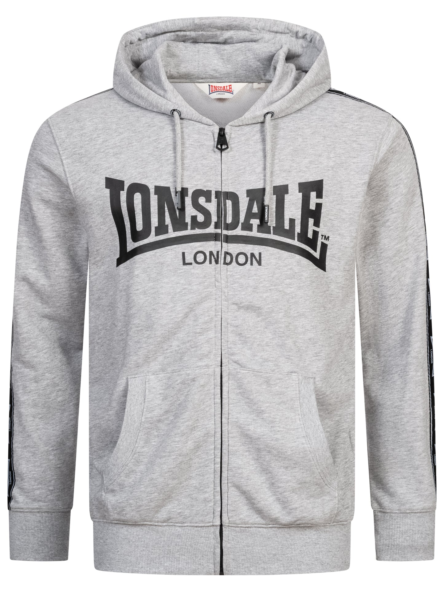 Lonsdale 117558 Bigton Kapuzensweatjacke Marl Grey