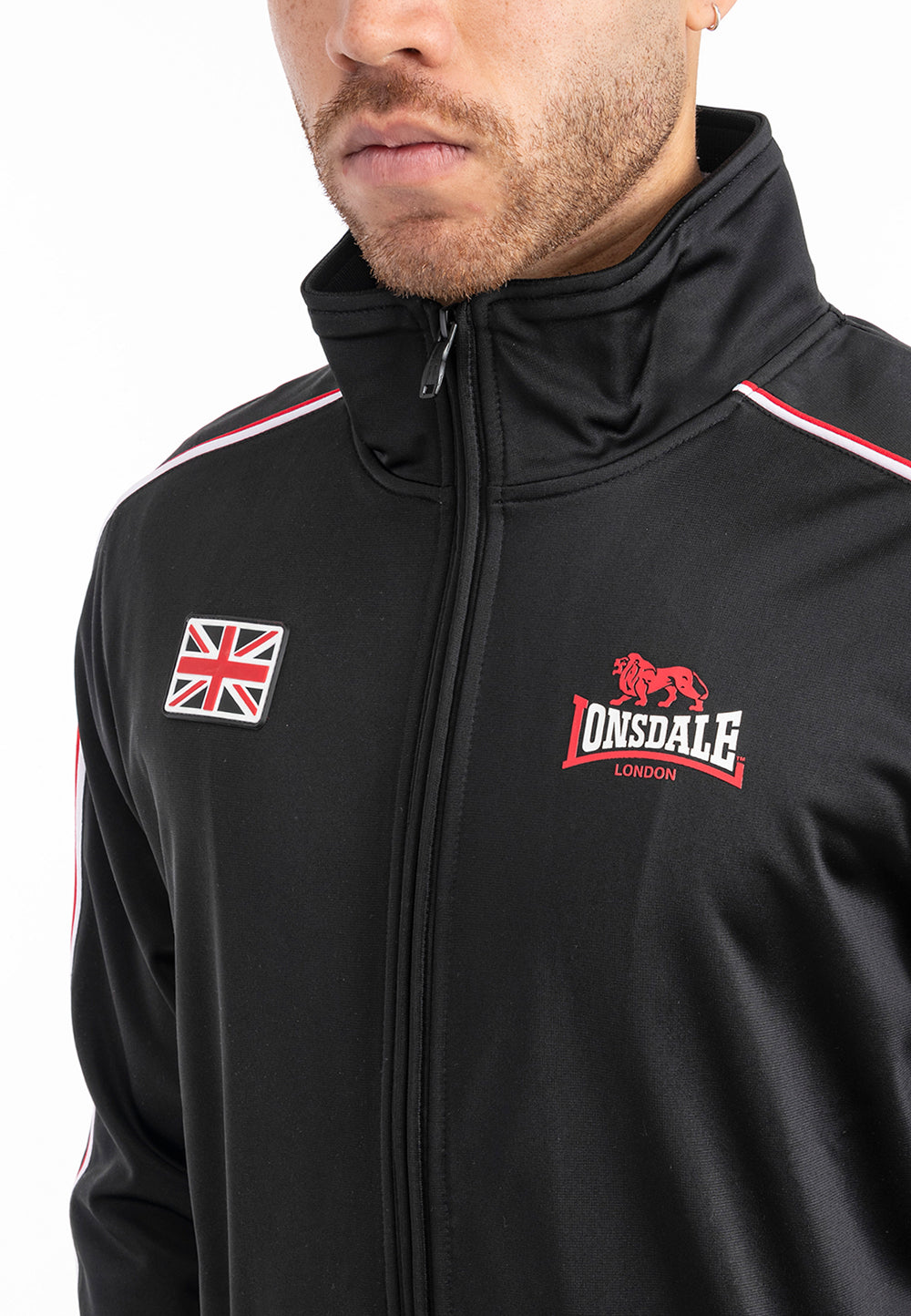 Lonsdale 117559 Skellberry Trainginsjacke Schwarz
