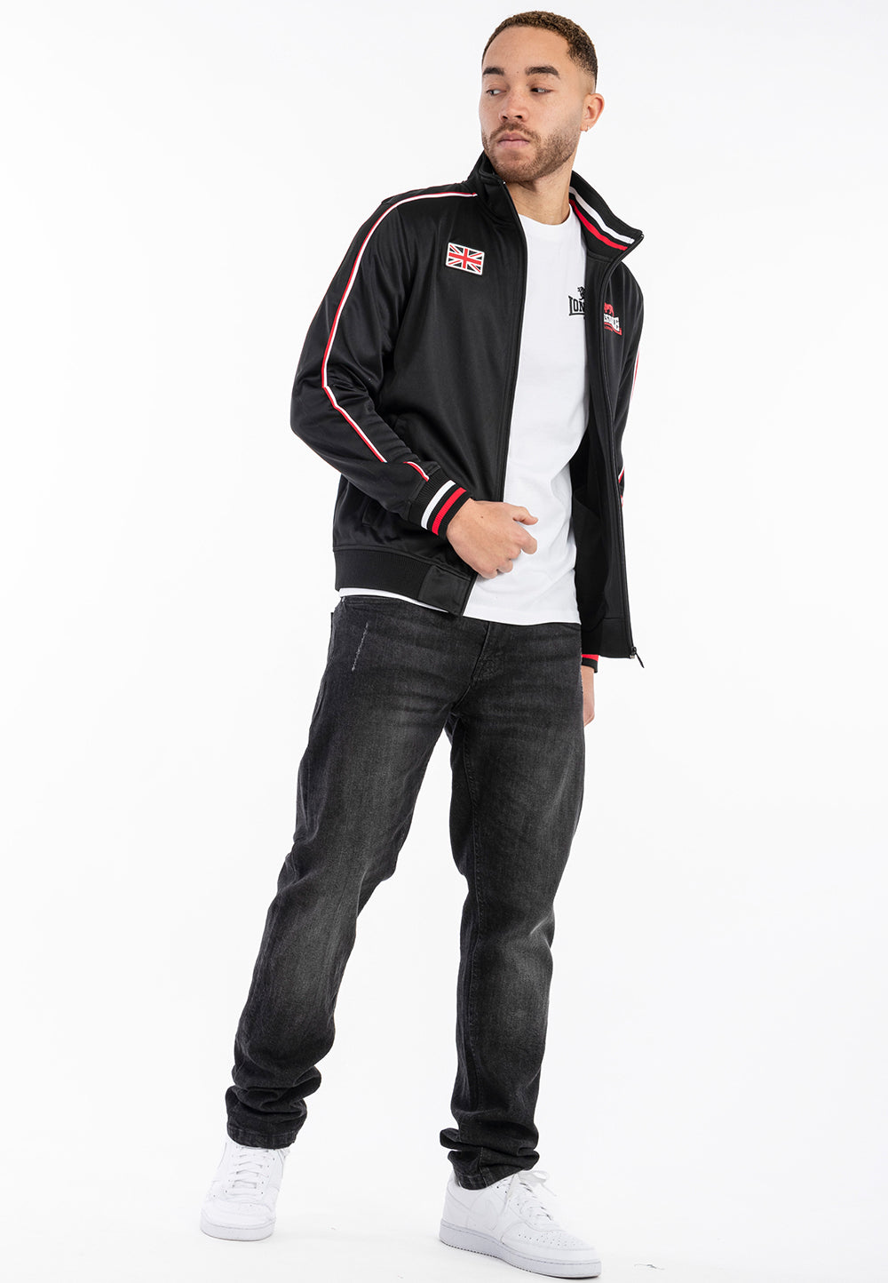Lonsdale 117559 Skellberry Trainginsjacke Schwarz