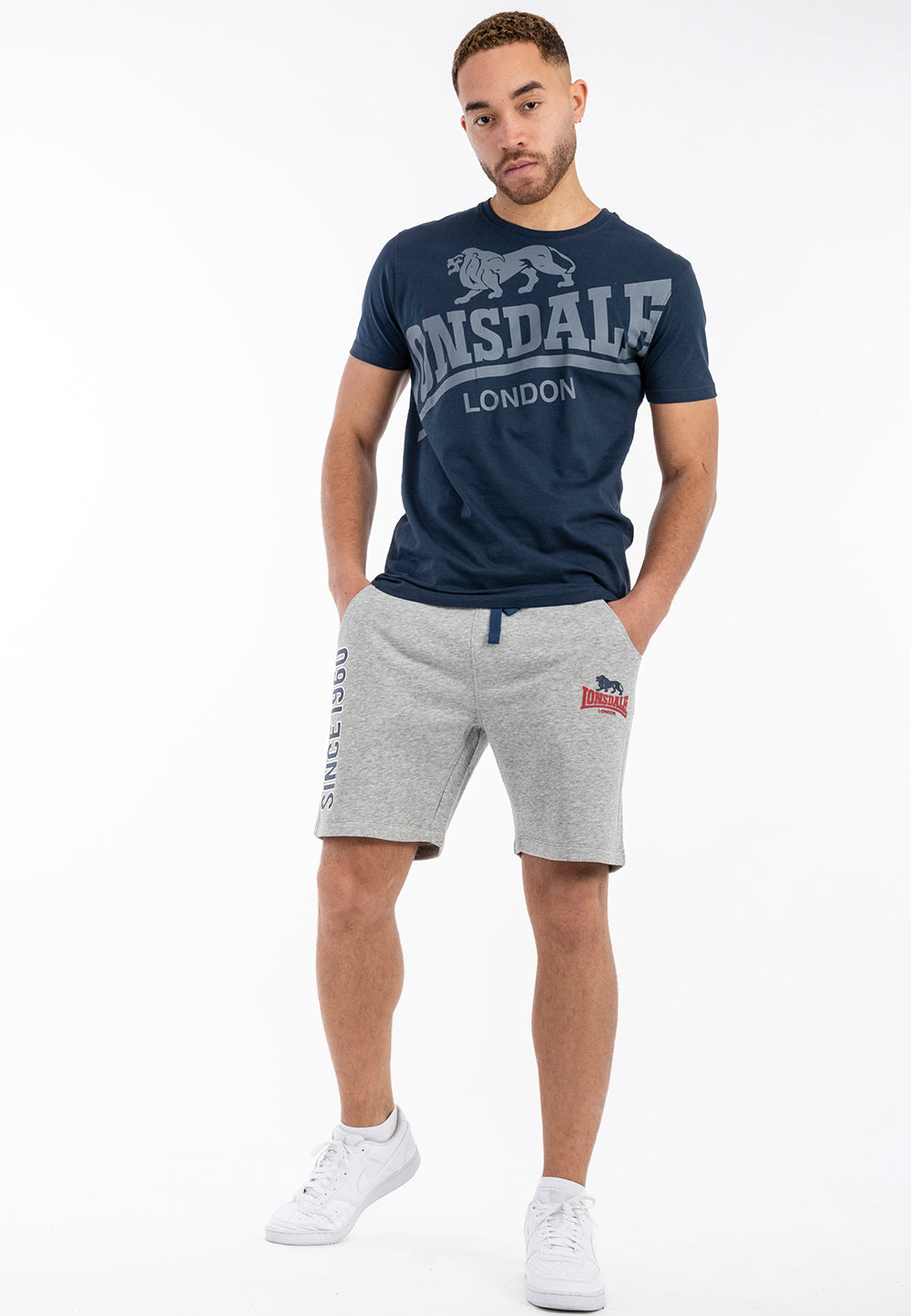Lonsdale 117565 Skaill Shorts Marl Grey