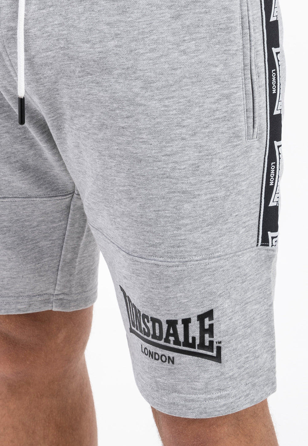 Lonsdale 117566 Scarvell Shorts Marl Grey