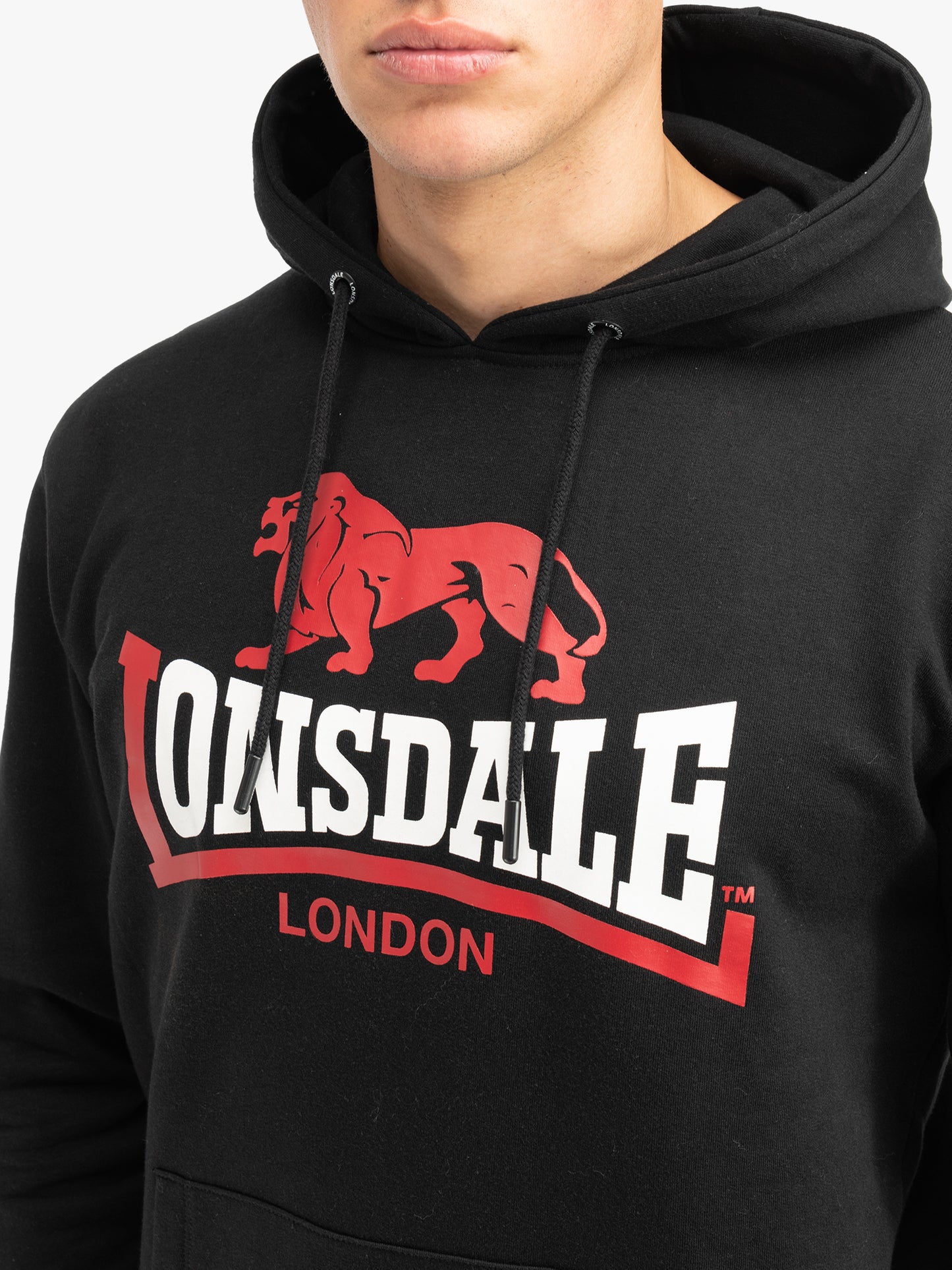 Lonsdale 117600 Gulladuff Kapuzensweatshirt Schwarz