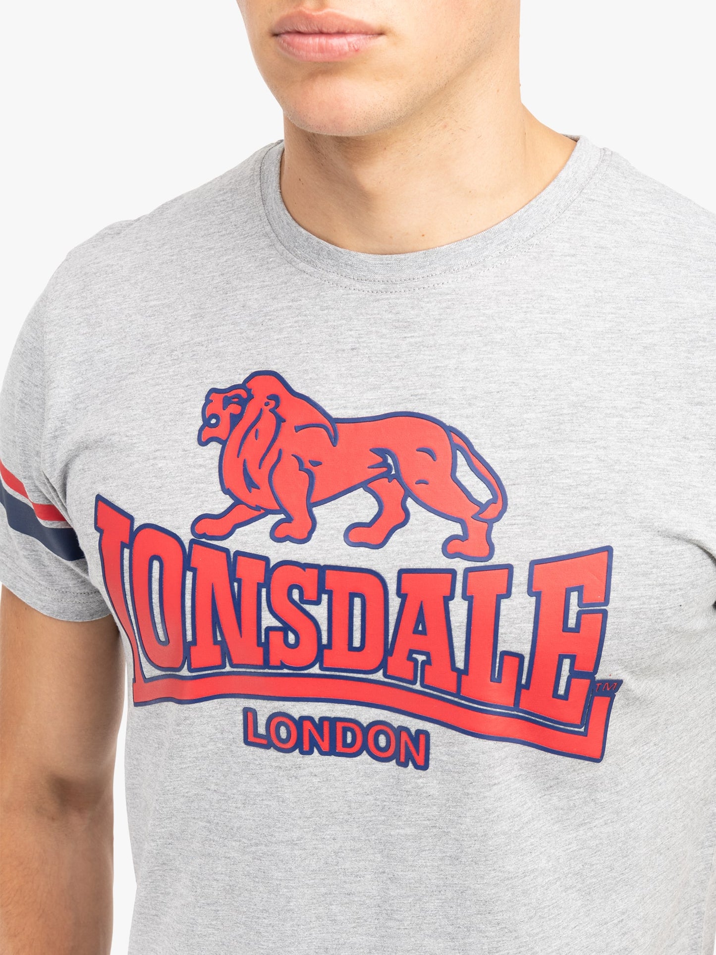 Lonsdale 117606 Methley T-Shirt - Marl Grey