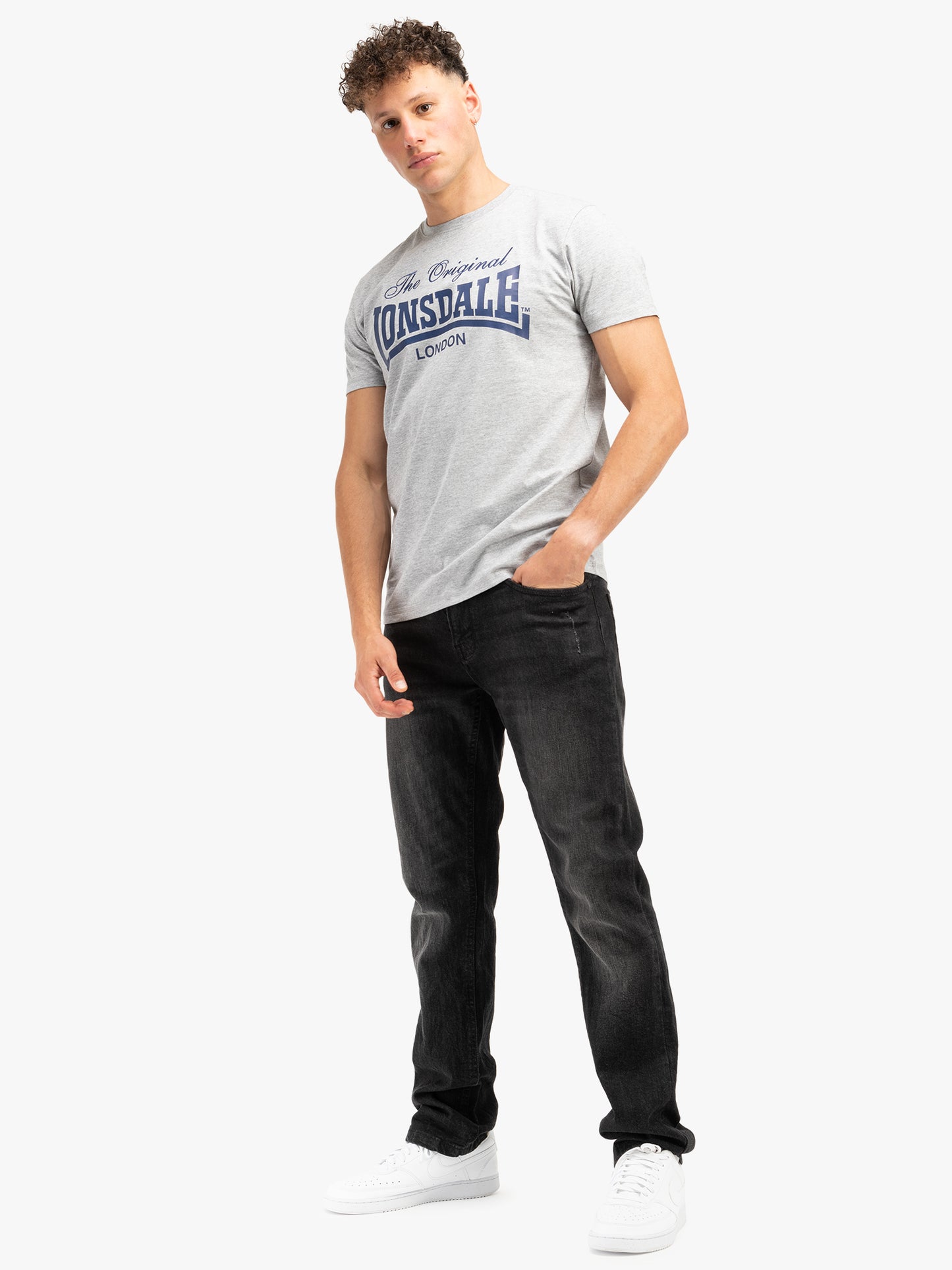 Lonsdale 117607 ColsbrookeT-Shirt - Marl Grey