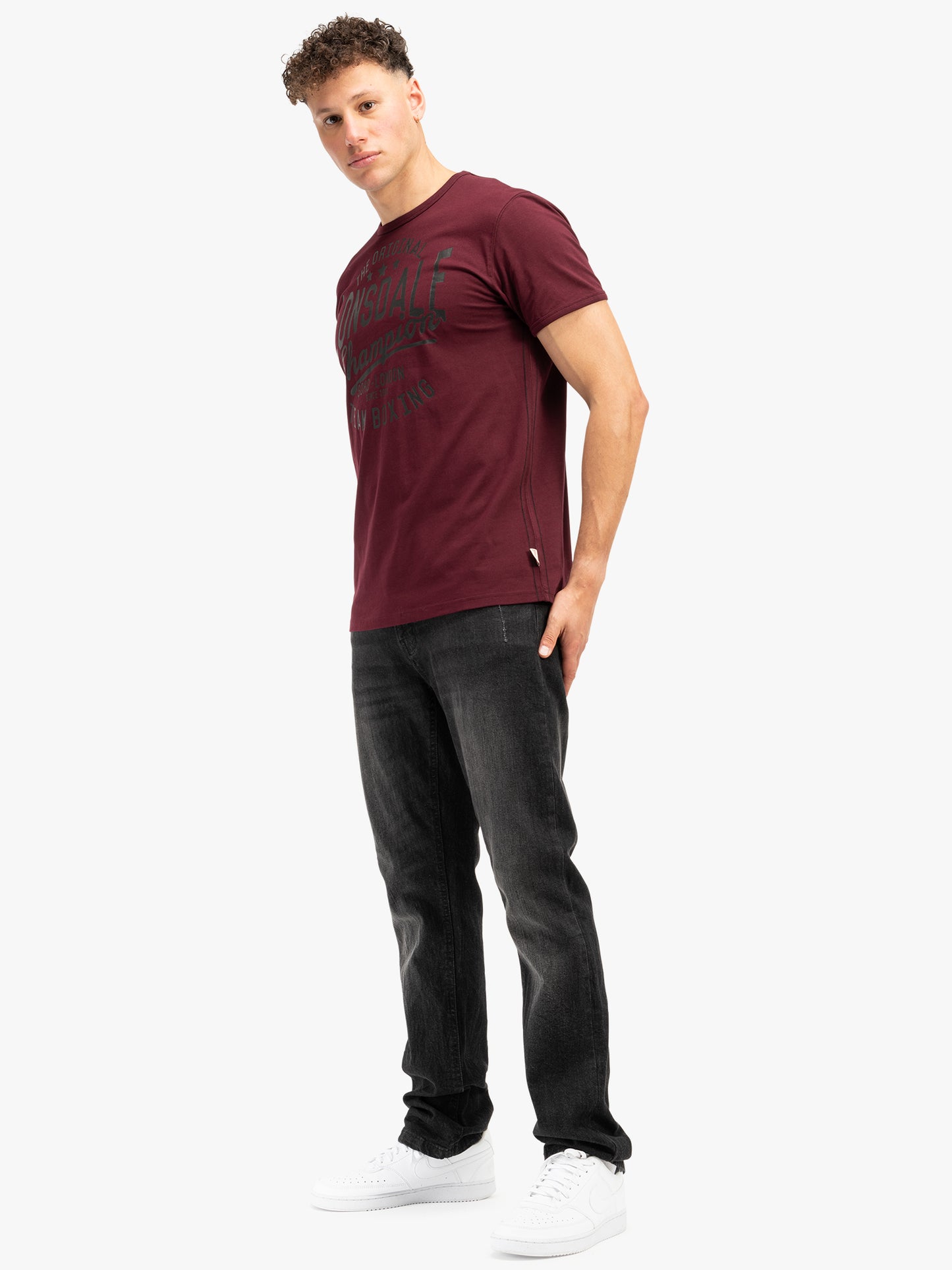 Lonsdale 117610 Harehills T-Shirt - Oxblood