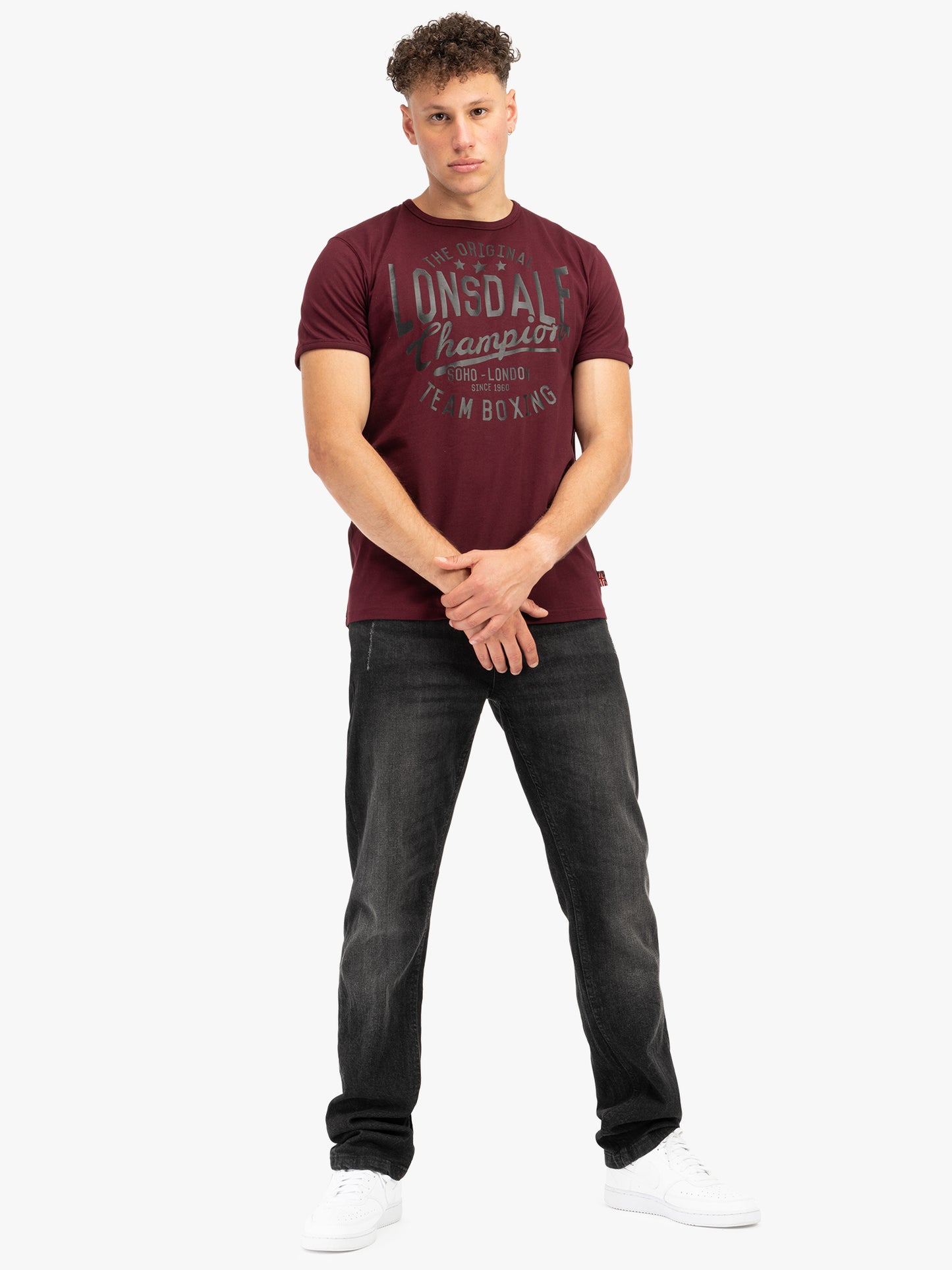 Lonsdale 117610 Harehills T-Shirt - Oxblood