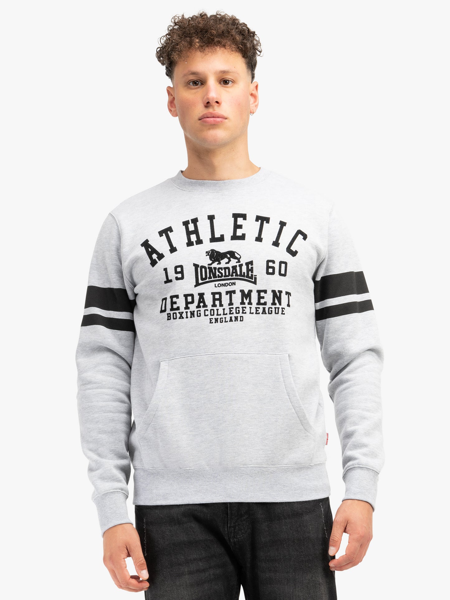 Lonsdale 117615 Glespin Sweatshirt Marl Grey