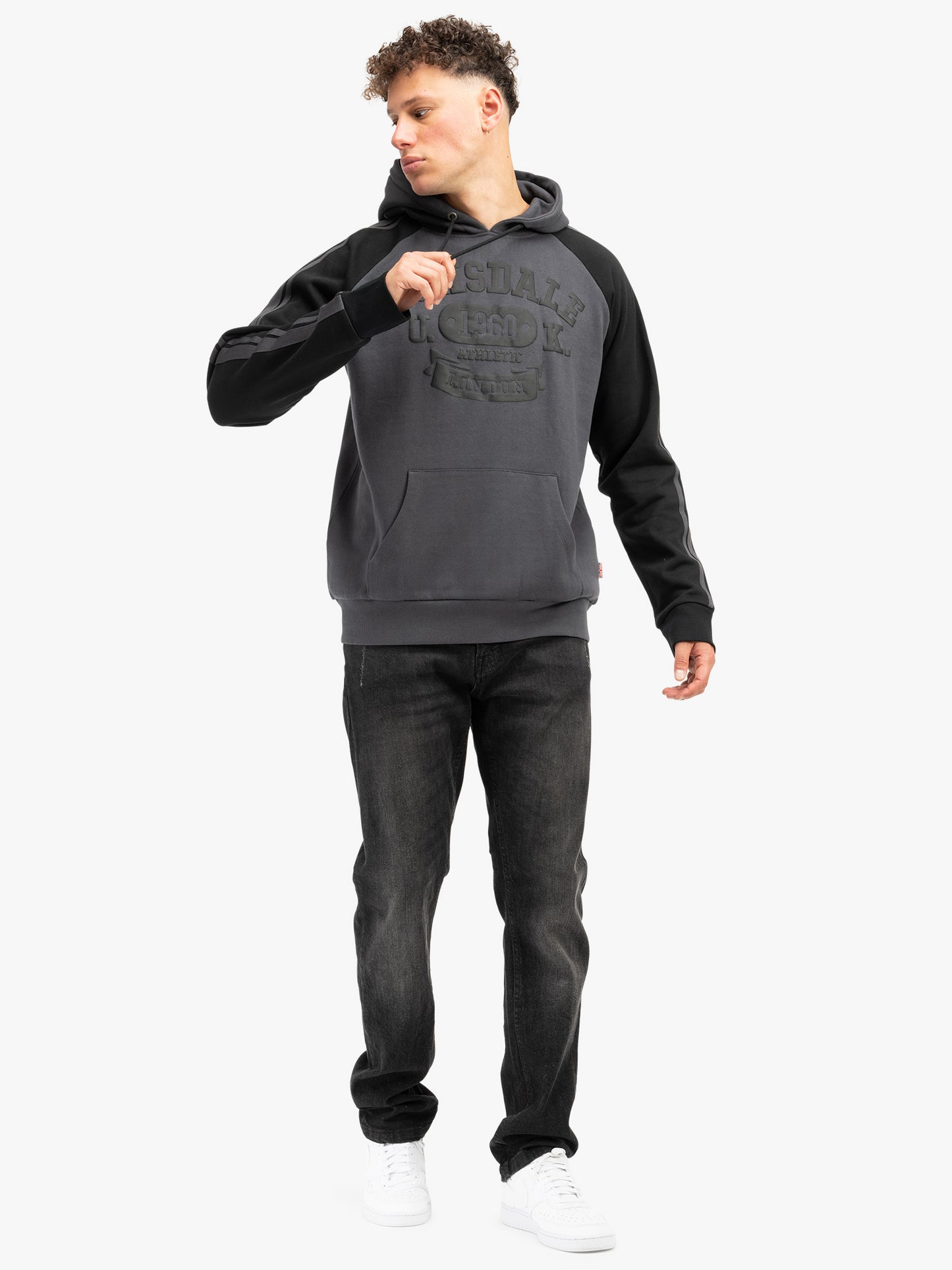 Lonsdale 117616 Linnfoots Kapuzensweatshirt Anthracite
