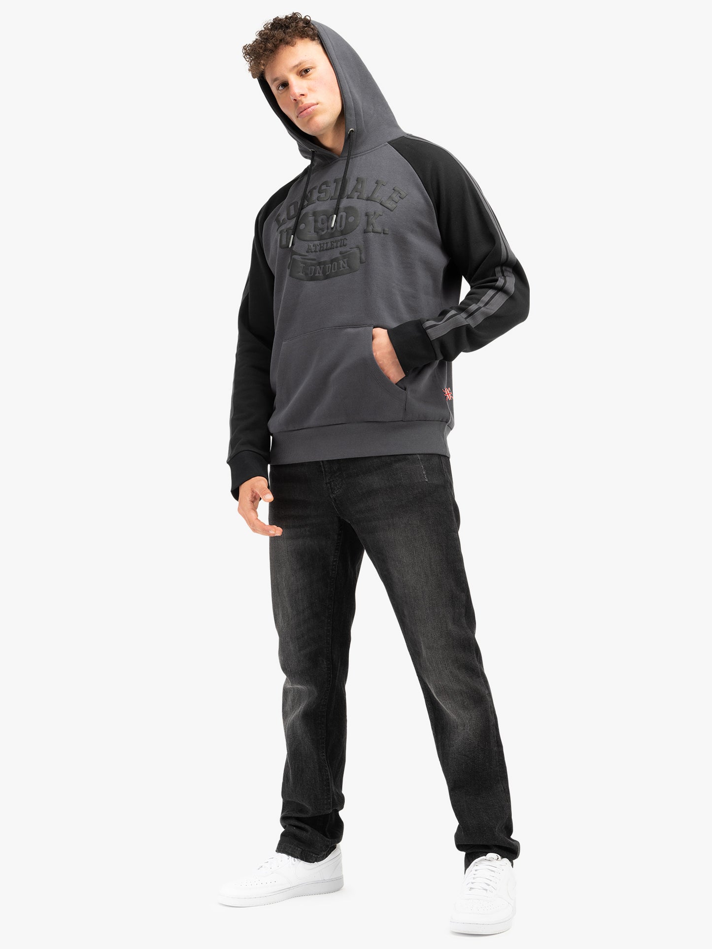 Lonsdale 117616 Linnfoots Kapuzensweatshirt Anthracite