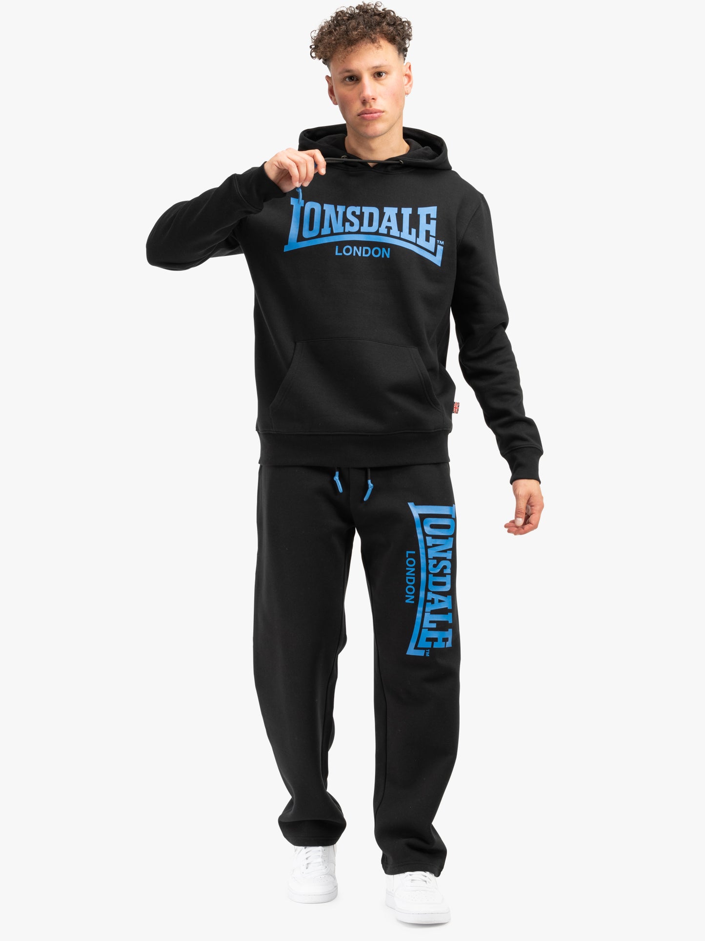 Lonsdale 117617 Chatsworth Kapuzenpullover Schwarz
