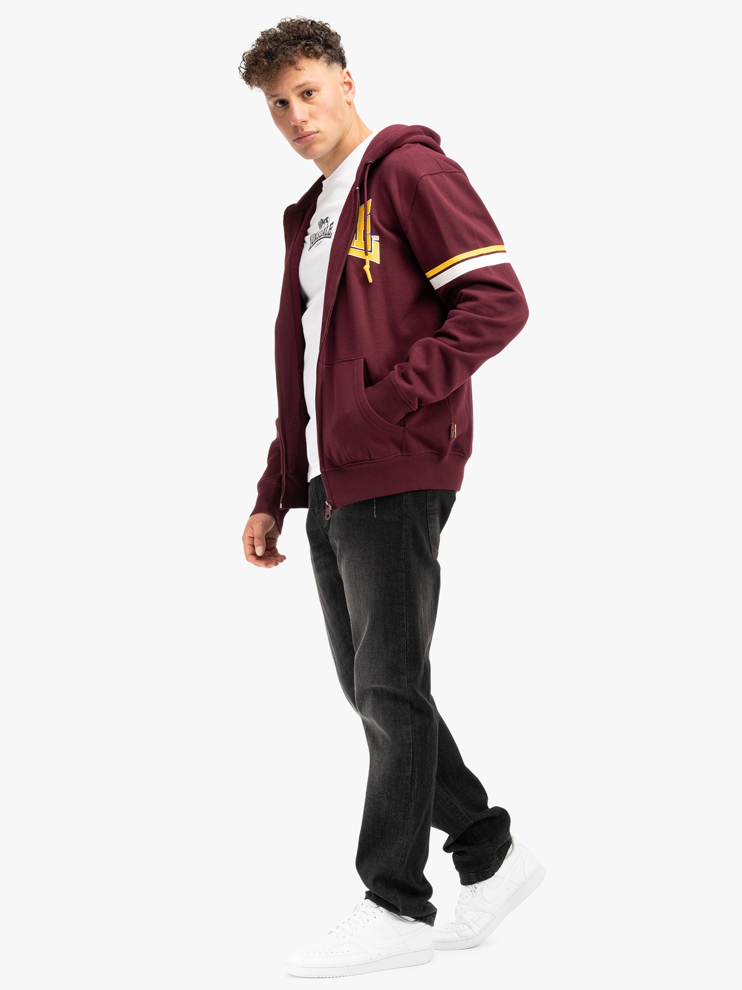 Lonsdale 117619 Darfield Kapuzensweatjacke Oxblood