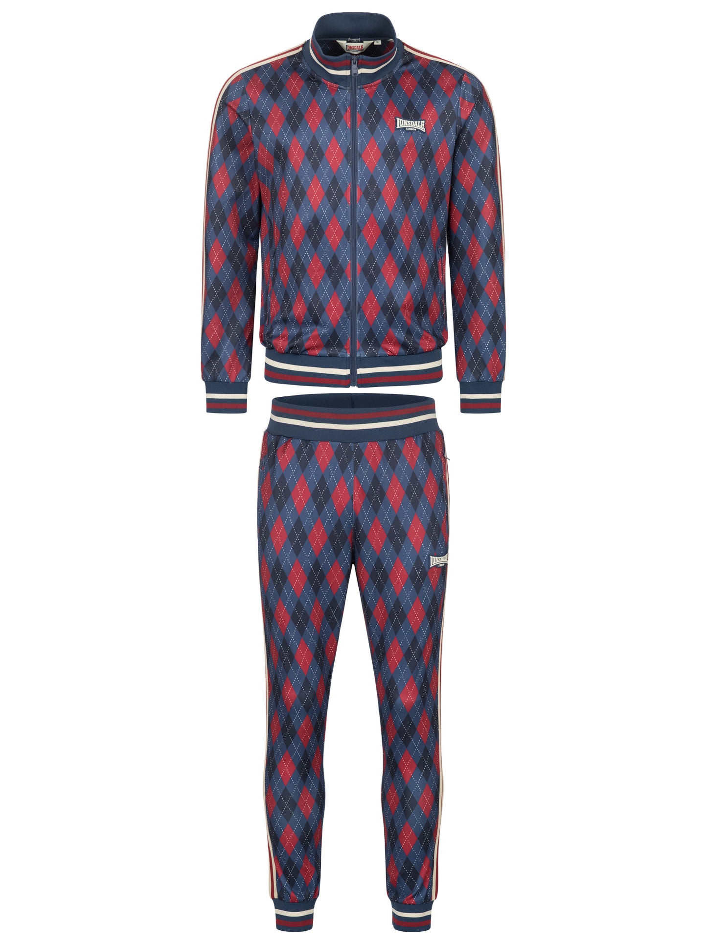 Lonsdale 117636 Redford Jogginganzug Navy/Rot/Ecru