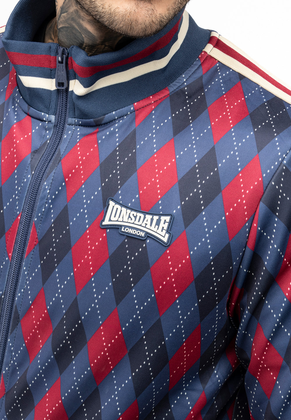 Lonsdale 117636 Redford Jogginganzug Navy/Rot/Ecru