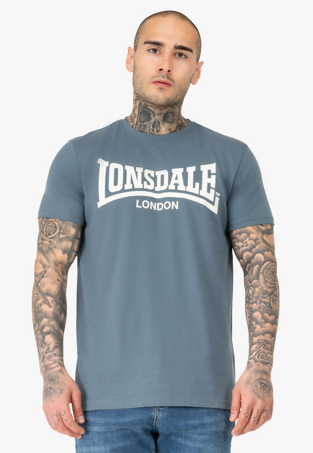 Lonsdale 117651 Hinstock Dreierpack T-Shirt - Schwarz Grün Blau