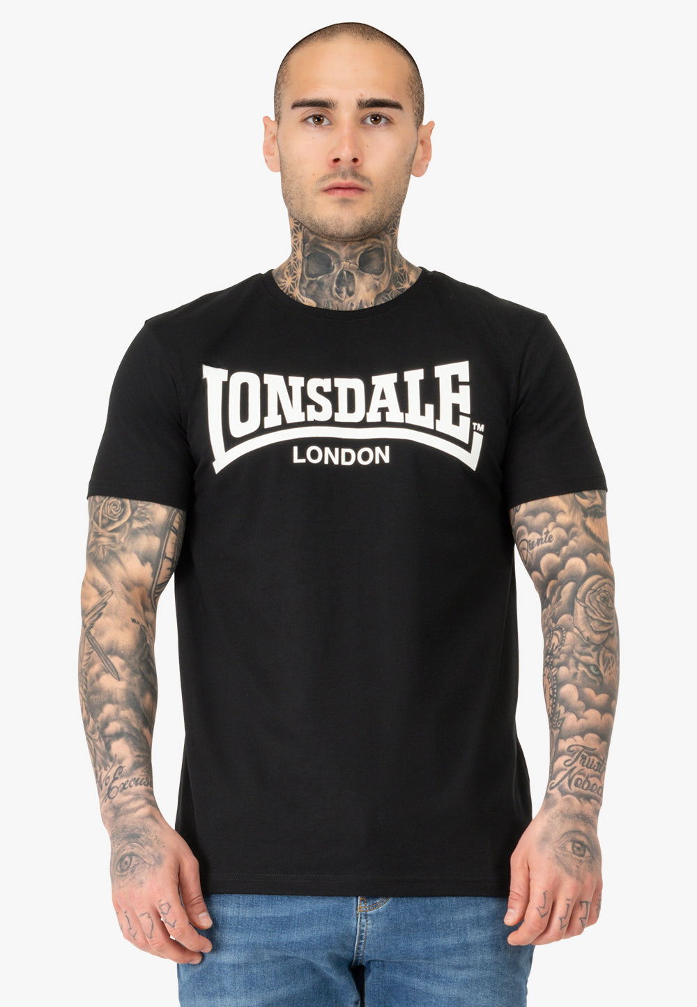 Lonsdale 117651 Hinstock Dreierpack T-Shirt - Schwarz Grün Blau