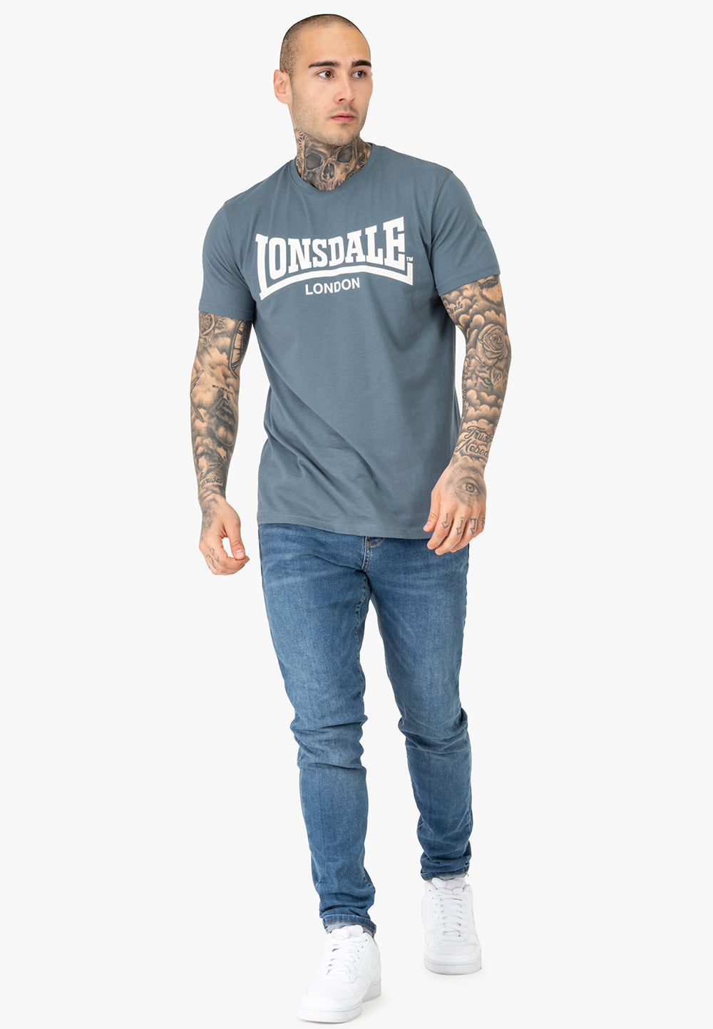 Lonsdale 117651 Hinstock Dreierpack T-Shirt - Schwarz Grün Blau