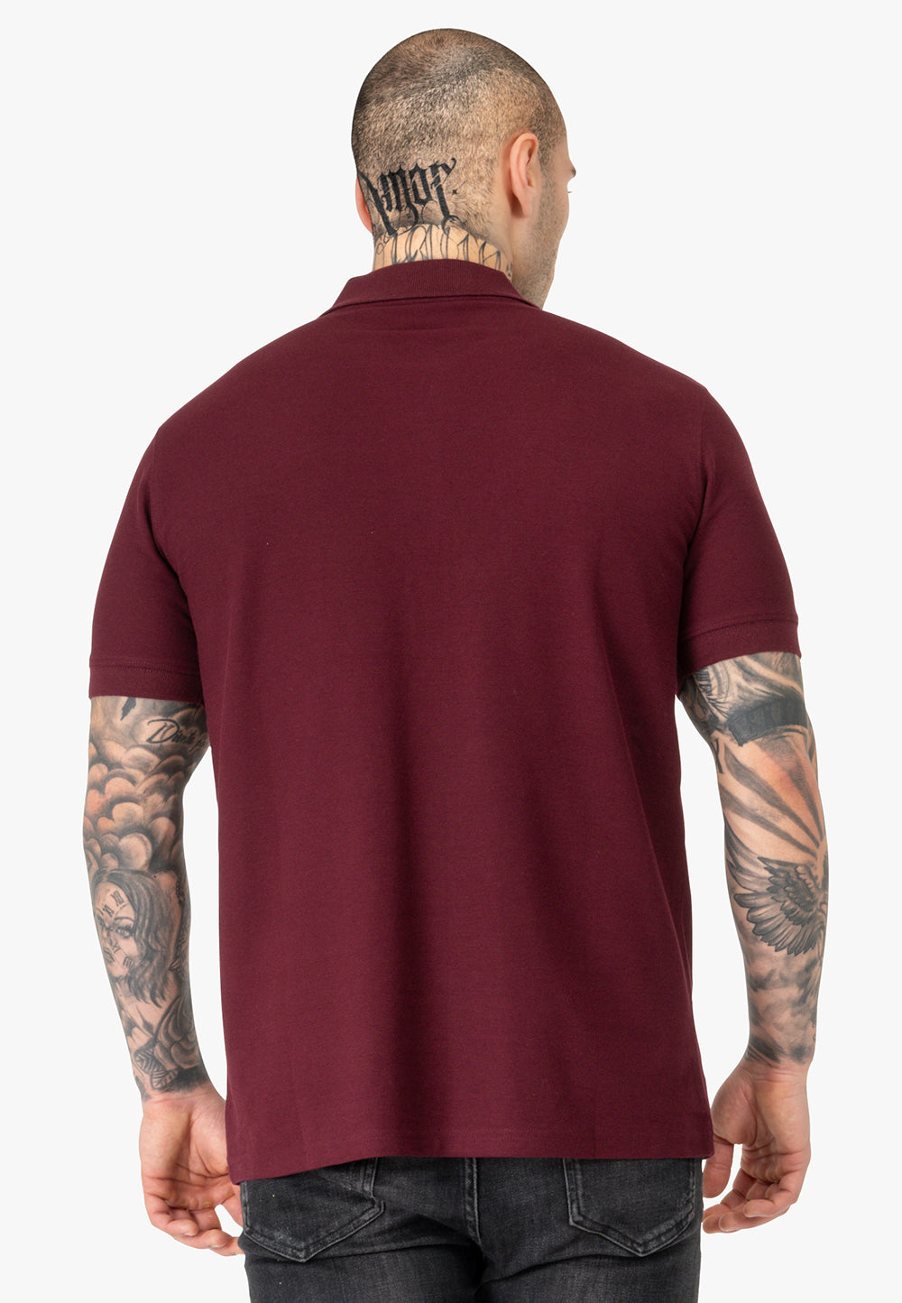 Lonsdale 117652 Lingholem Doppelpack Poloshirt - Schwarz/Oxblood
