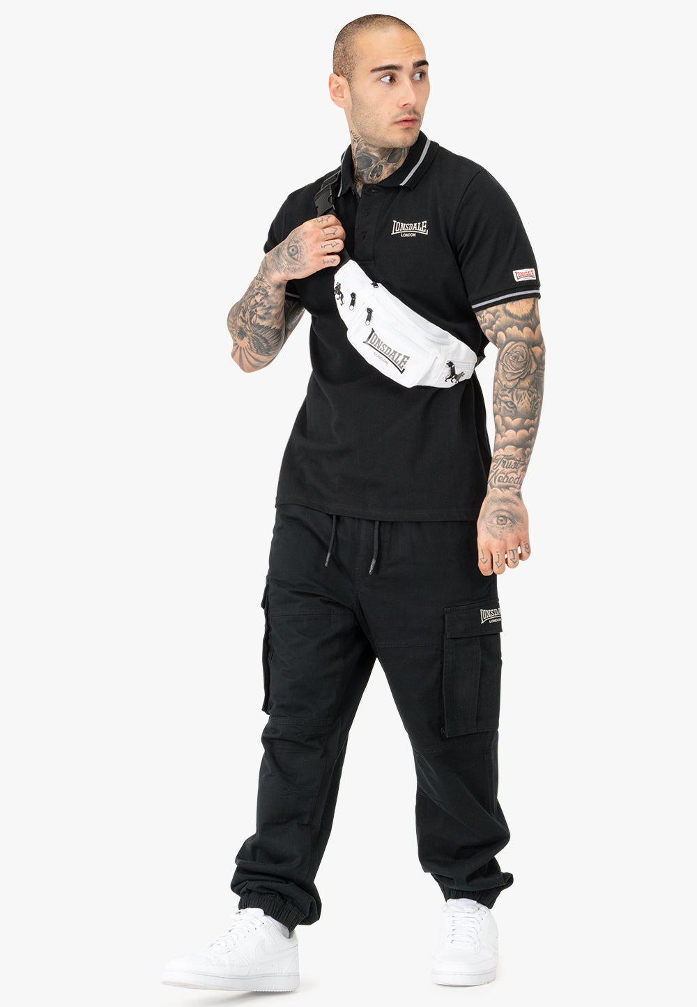 Lonsdale 117654 Mickley Cargohose Schwarz