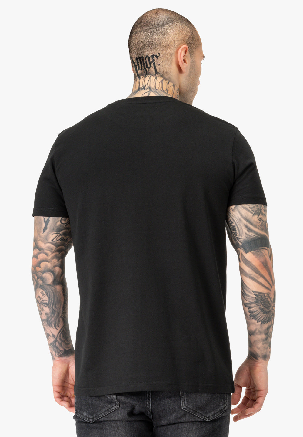 Lonsdale 117656 Lion Two Tone T-Shirt - Schwarz