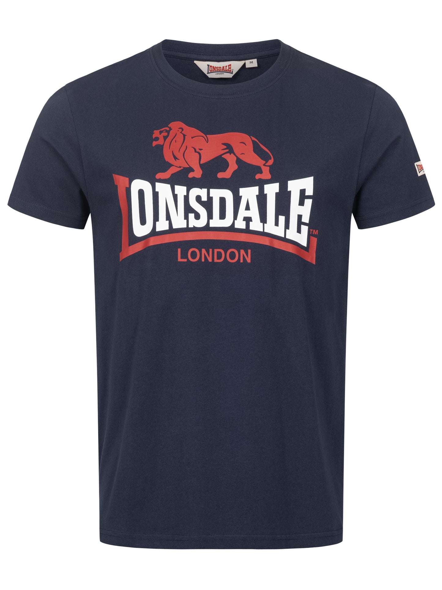 Lonsdale 117656 Lion Two Tone T-Shirt -Navy