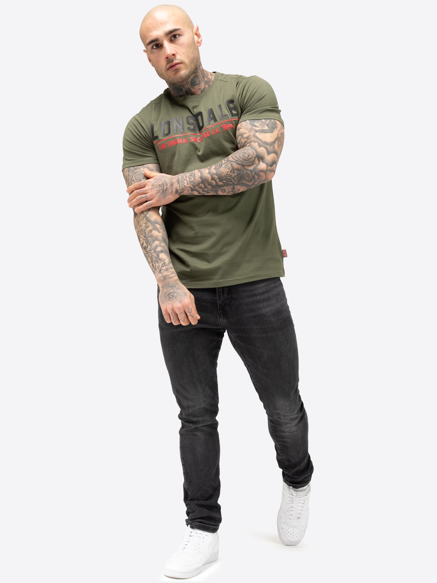 Lonsdale 117669 Crantock T-Shirt - Olive