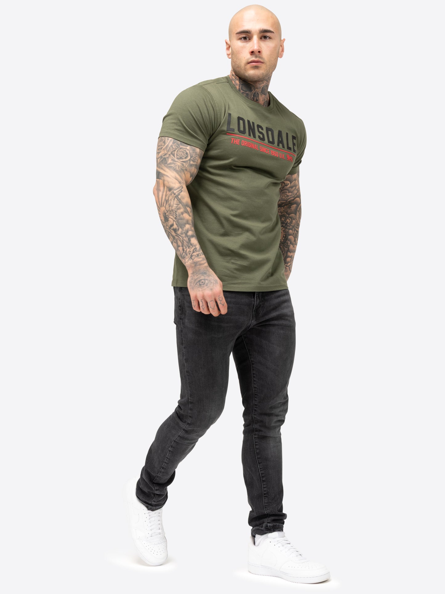 Lonsdale 117669 Crantock T-Shirt - Olive